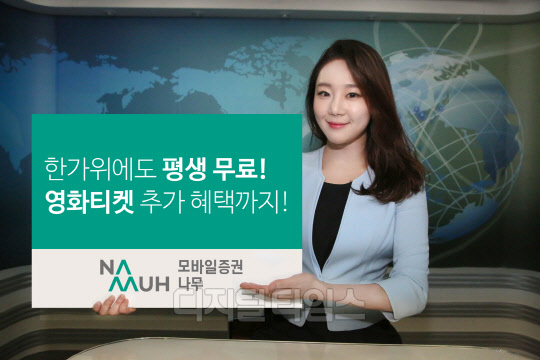 모바일증권 나무 홍보모델이 추석 맞이 이벤트를 소개하고 있다. NH투자증권 제공.